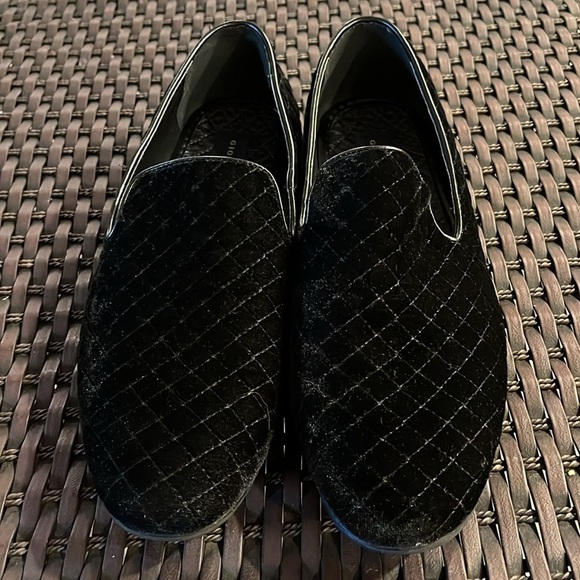 Giorgio Brutini Chatwal Black Velvet Quilted Tuxedo Loafers Size 8.5 US Men - Picture 2 of 9